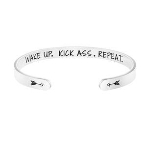 Inspirational Mantra Cuff Bracelets for Women